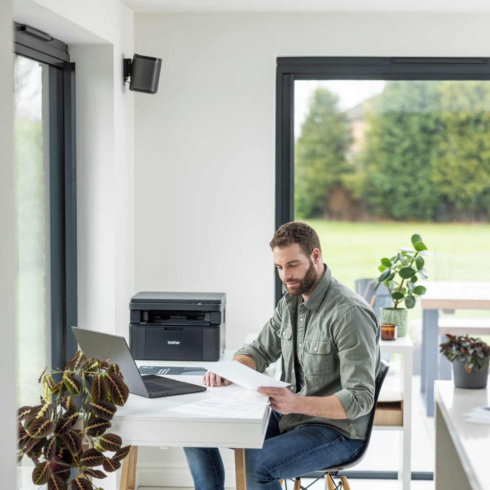 Brother DCP-L1640W – S/W Laser-MFP A4, 3-in-1 – USB/LAN/WLAN – Duplex, ADF – 20 ppm S/W