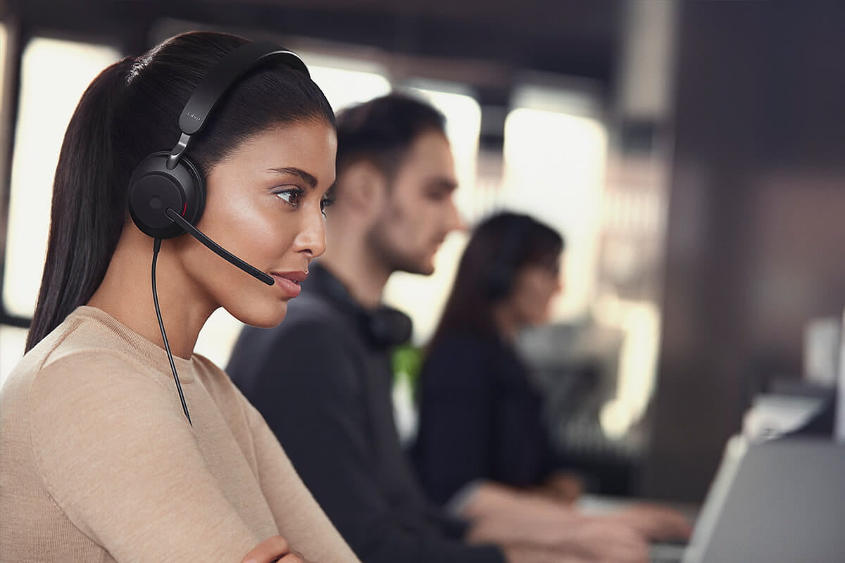 Jabra EVOLVE2 40 SE – On-Ear Duo Headset – USB-C/USB-A – für UC/Softphone