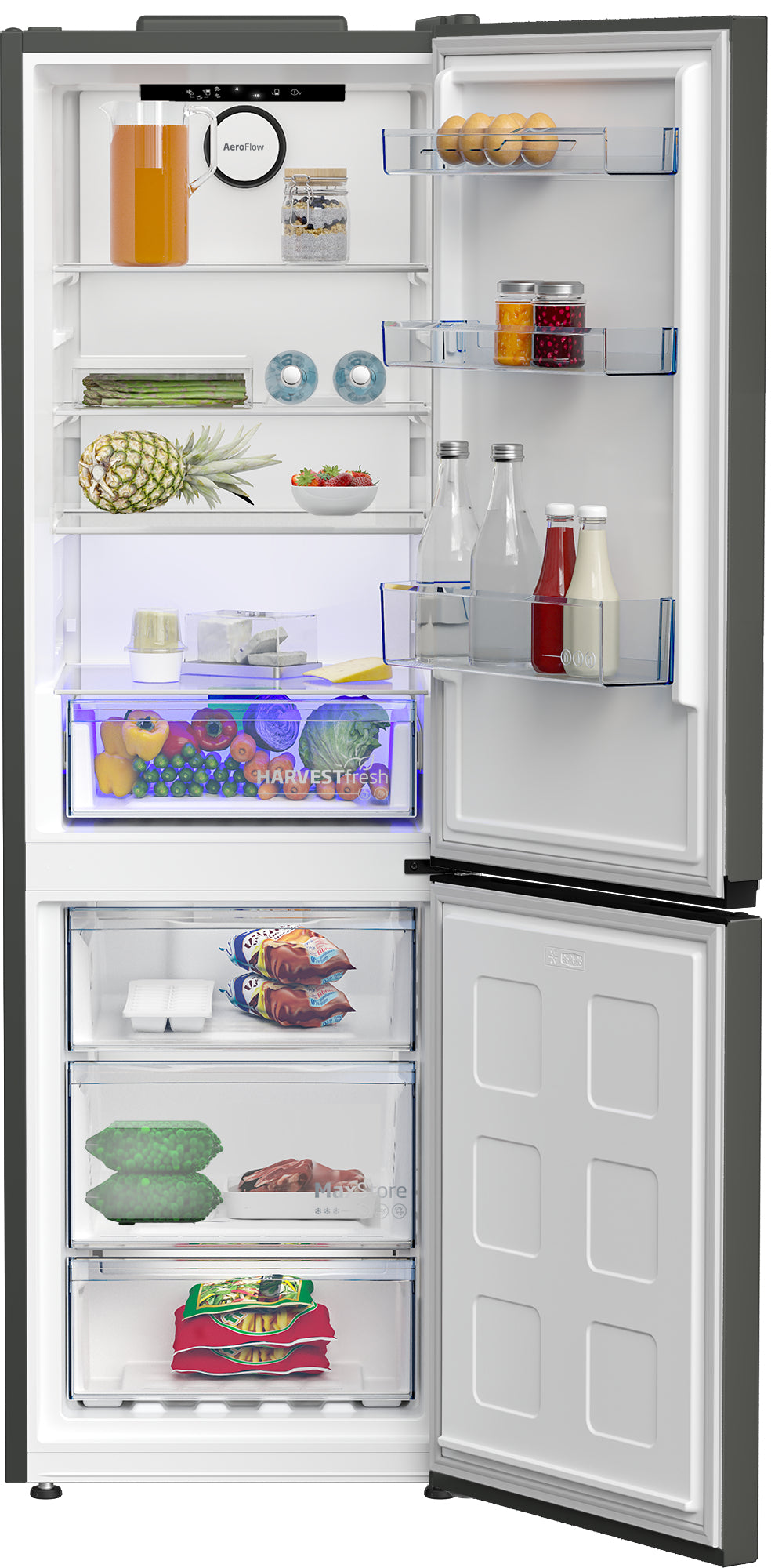Beko Kühl-Gefrierkombination KG515 – 316 l, 230 V, Energieeffizienzklasse D, 36 dB