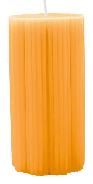 Villeroy & Boch Fleur Stumpenkerze – Ø 7,5 × 15 cm – orange