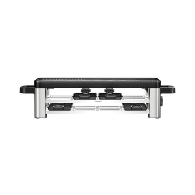 WMF Raclette-Grill LONO SELECTION FOR 8 – 1500 W, keramikbeschichtete Grillplatte – schwarz/edelstahl