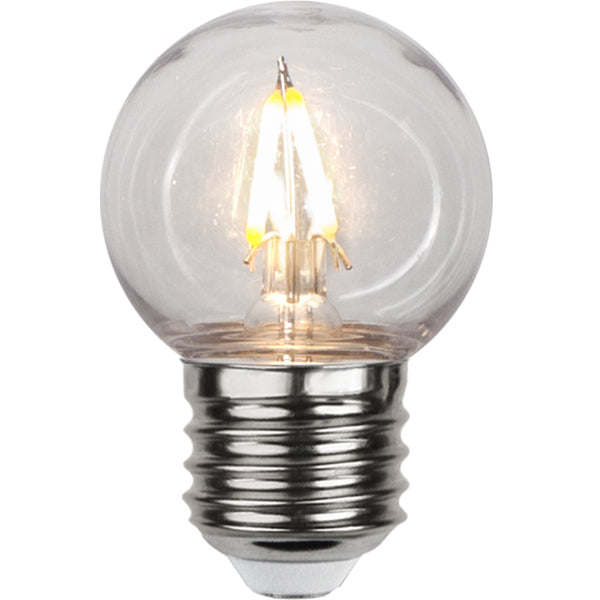 Star Trading LED-Leuchtmittel E27 G45 – Warmweiss 2700 K, 120 lm, 1,4 W – IP20 – 10 Stk., Transparent