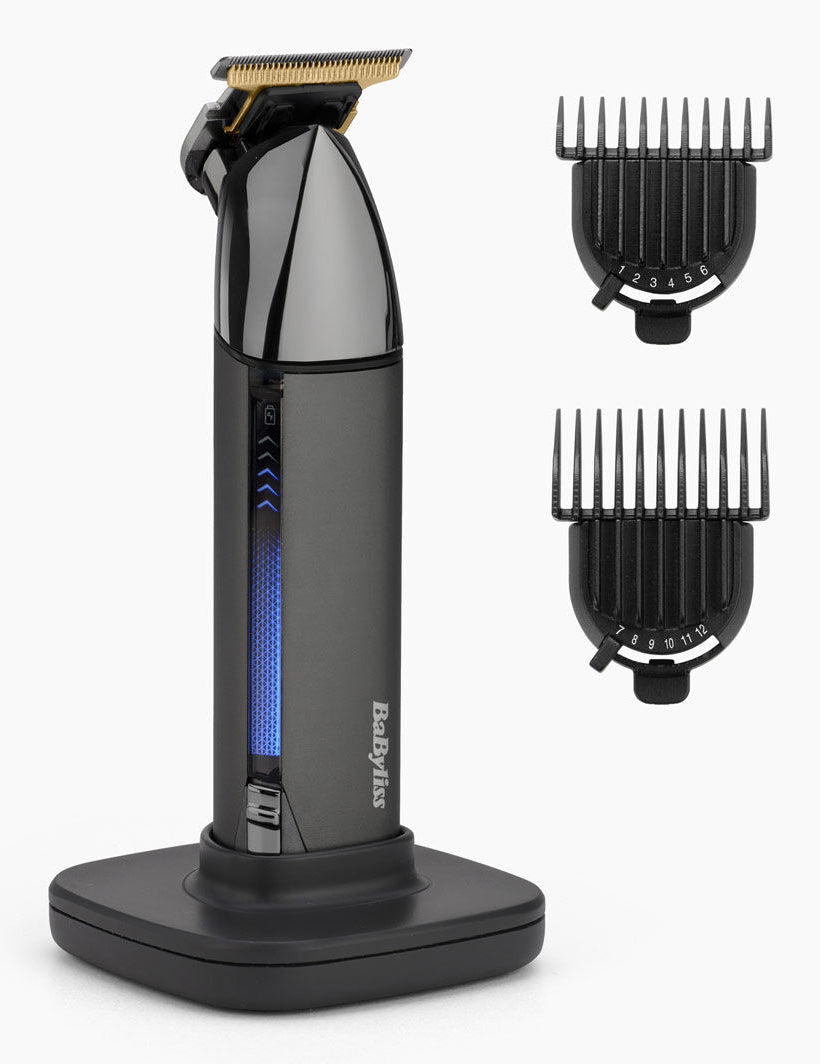 BaByliss Bartschneider Super-X Metal T991E – kabellos, 300 Min Akku, nass & trocken – schwarz – Titan