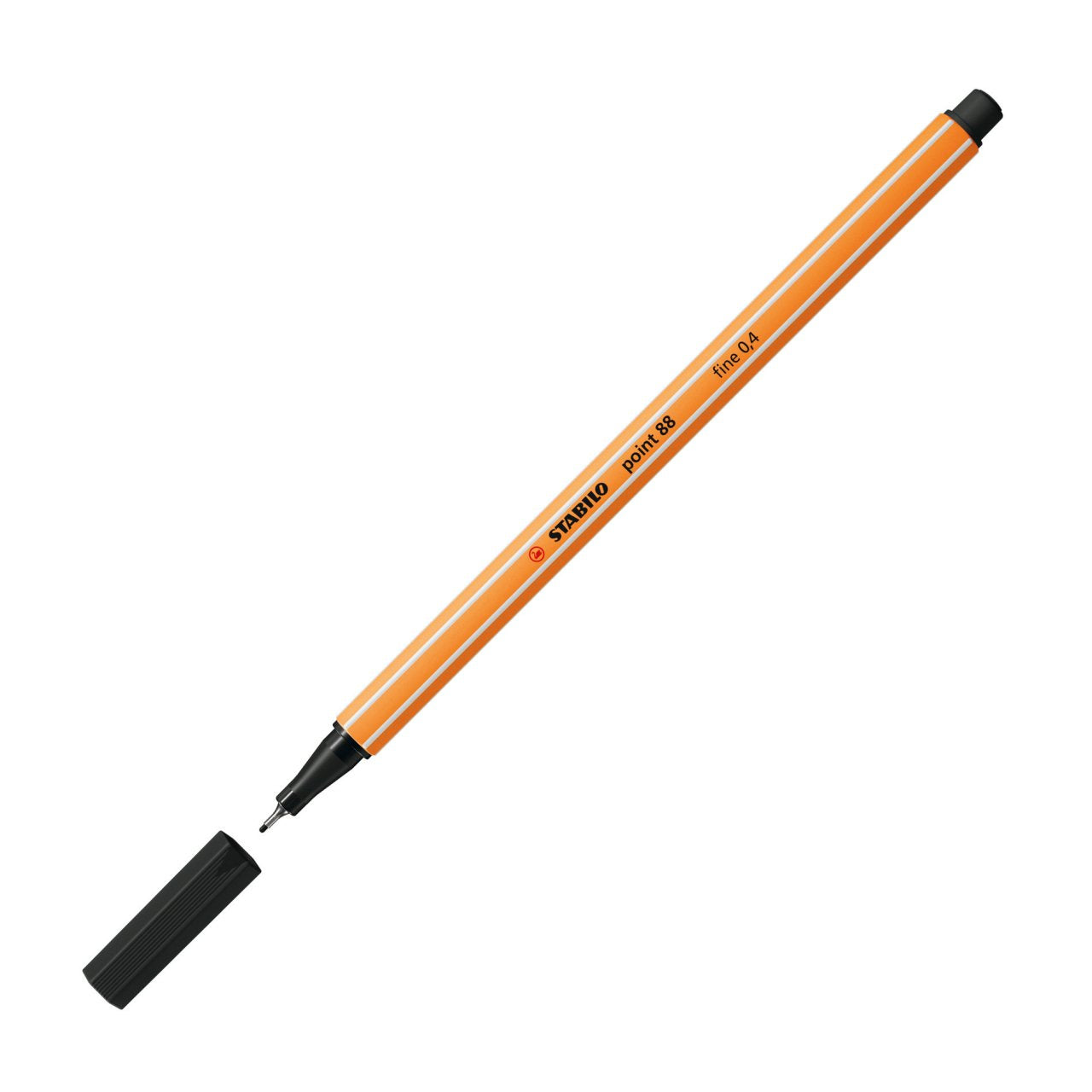 STABILO point 88 Fineliner Set – 3 Stk., 0,4 mm, schwarz, Cap-Off