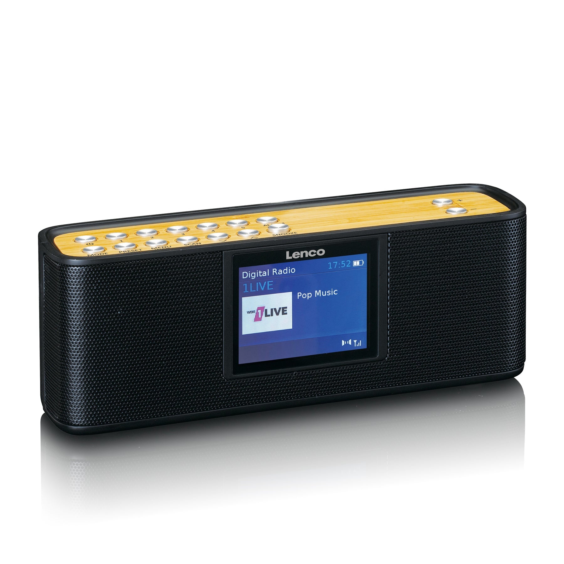 Lenco PDR-045BK – DAB-/Internetradio – Portabel – DAB+, UKW, Bluetooth, Akkubetrieb – Schwarz