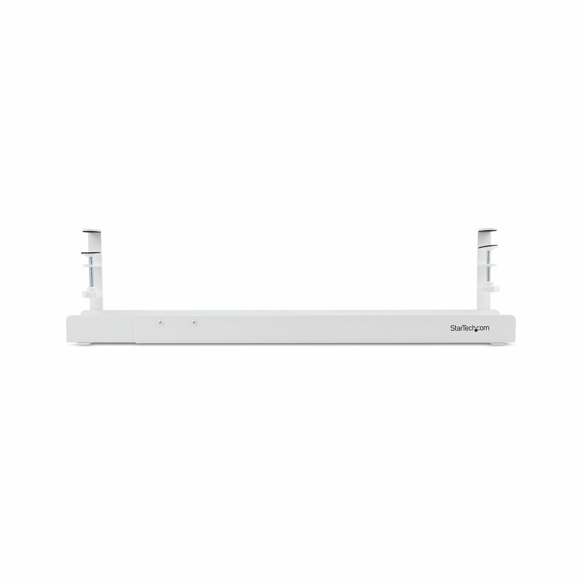 StarTech.com Untertisch-Kabelwanne – 105 × 120 × 207 mm – Stahl – Weiss, ohne Bohren, 1 Stk.