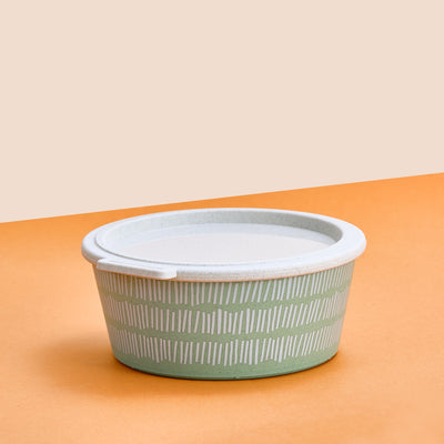Koziol Dip-Schale – 1,3 l, Kunststoff (biozirkulär), Grün, mit Deckel, spülmaschinenfest, mikrowellengeeignet