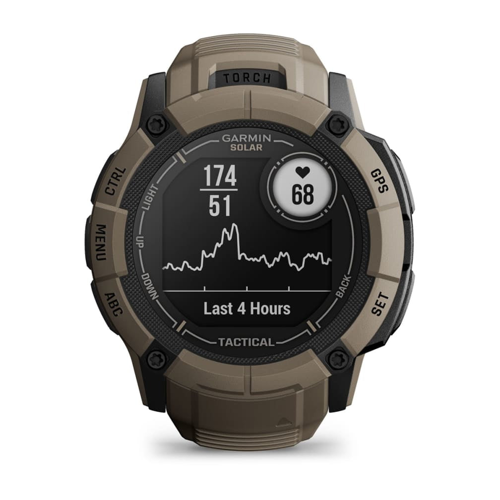 Garmin Instinct 2X Solar Tactical Edition – Smartwatch – 50 mm, 1,1", GPS, MIP, Power Glass, 100 m, Coyote Tan