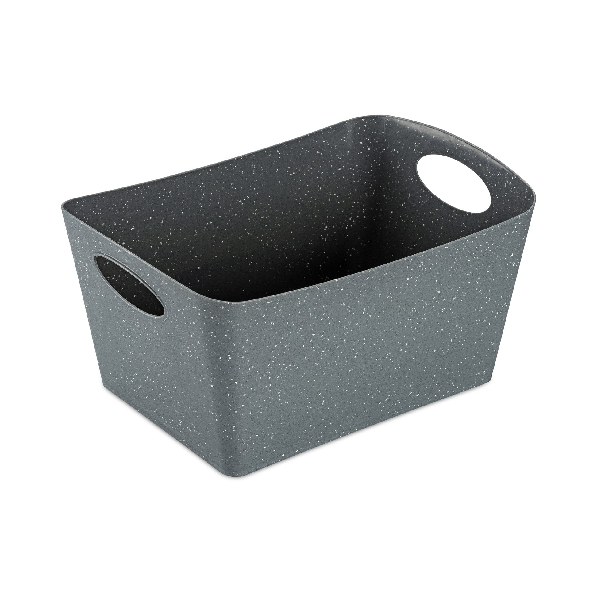 Koziol BOXXX M Aufbewahrungsbox 3,5 l – Recycling-Kunststoff – Grau – verschachtelbar, CarbonNeutral