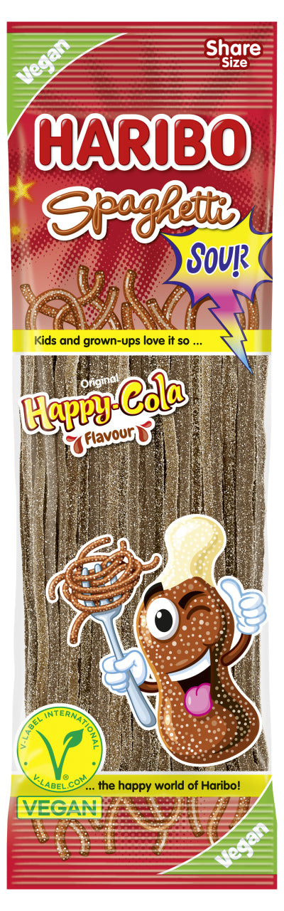 Haribo Spaghetti Gummibonbons – Cola, vegan – 200 g
