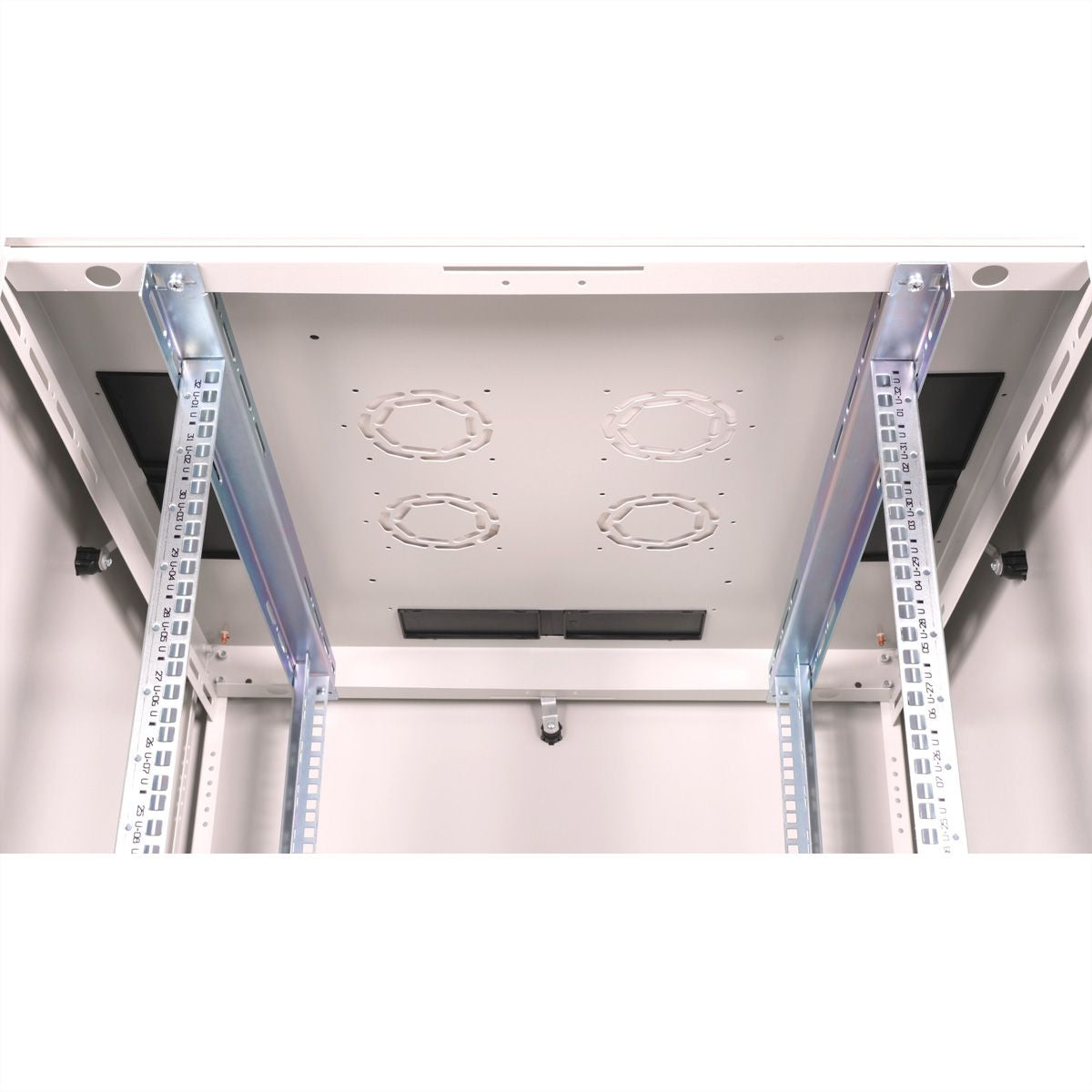 ROLINE Basic – 19" Netzwerkschrank 32U, IP20, abschliessbar, 800 × 800 × 1560 mm, lichtgrau, Stahl