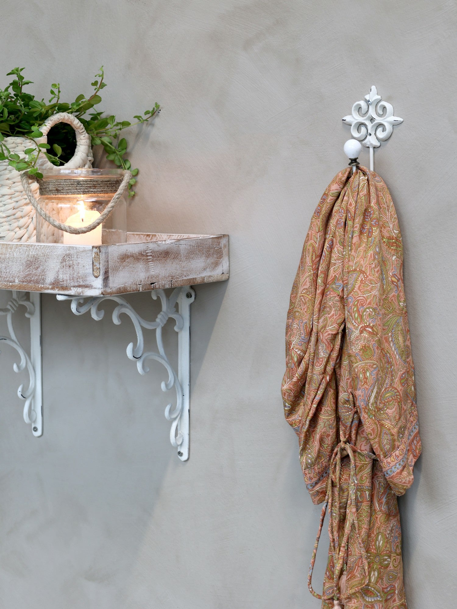 Chic Antique Haken – Eisen – Weiss – 85 × 130 mm