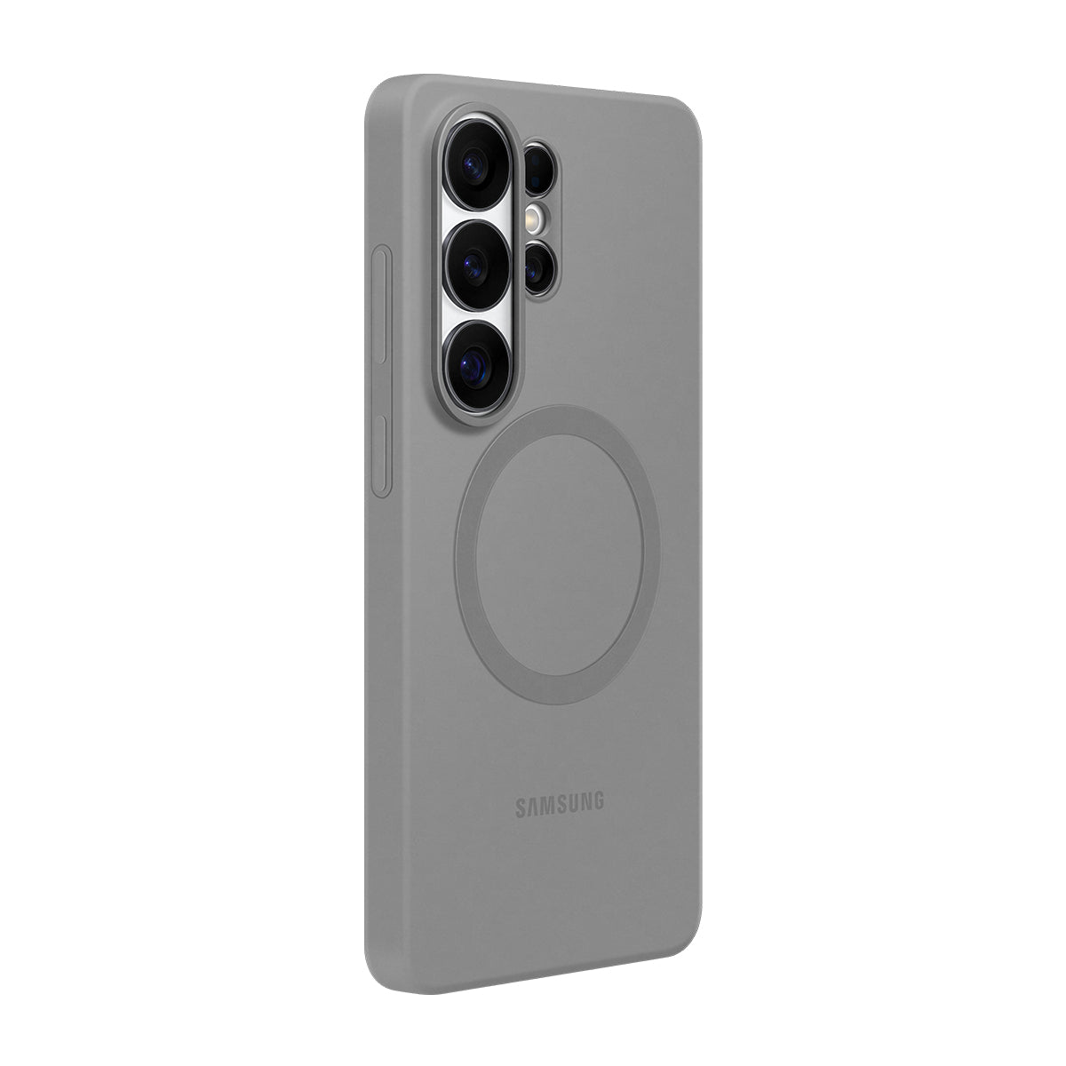 Samsung Silikon Magnet Hülle Holster – für Samsung Galaxy S26 Ultra, Silikon, Grau, kabelloses Aufladen