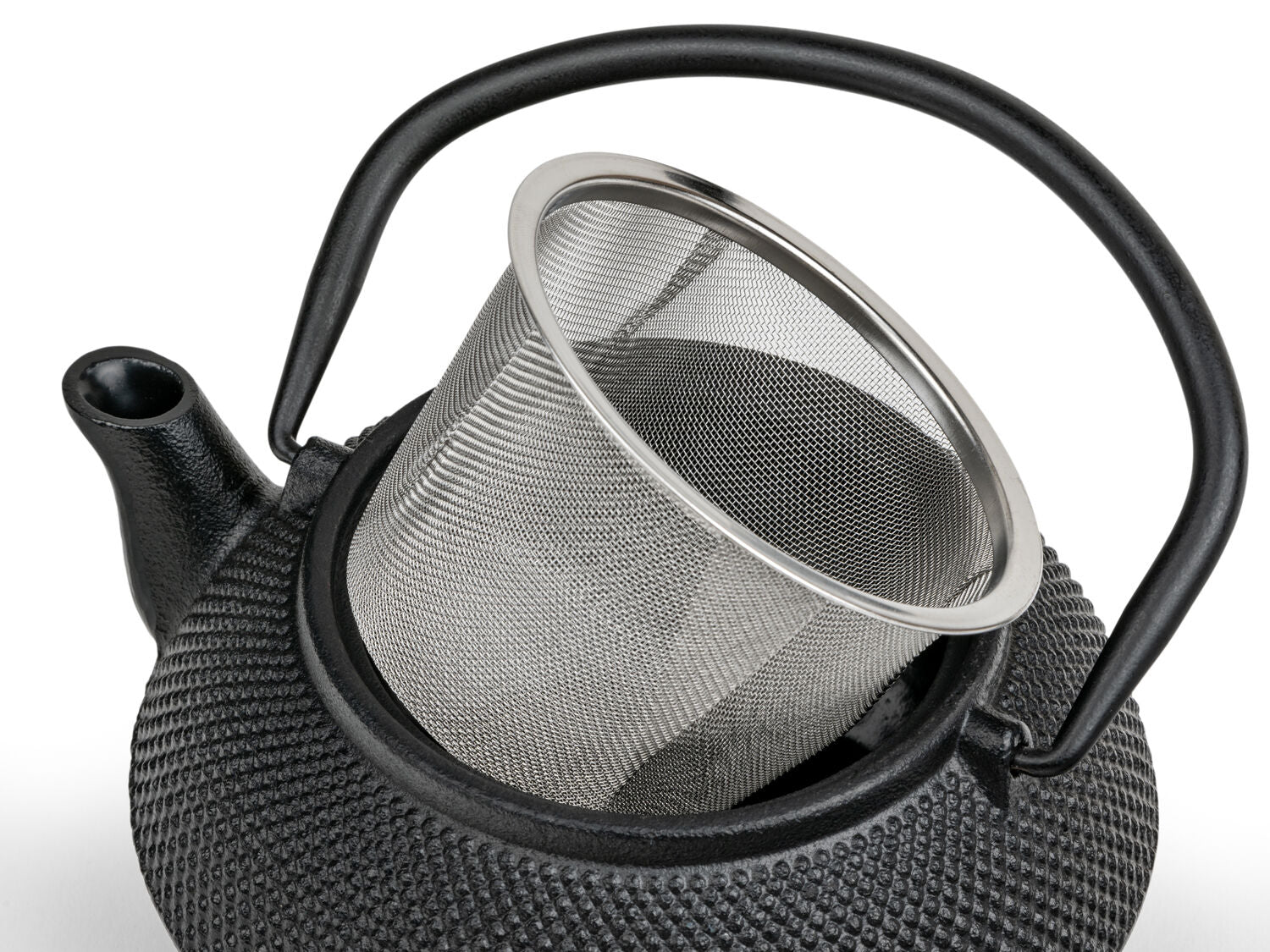 Bredemeijer Jang – Teekanne, 0,5 l, Gusseisen, Edelstahl-Teesieb, Schwarz, für Gas