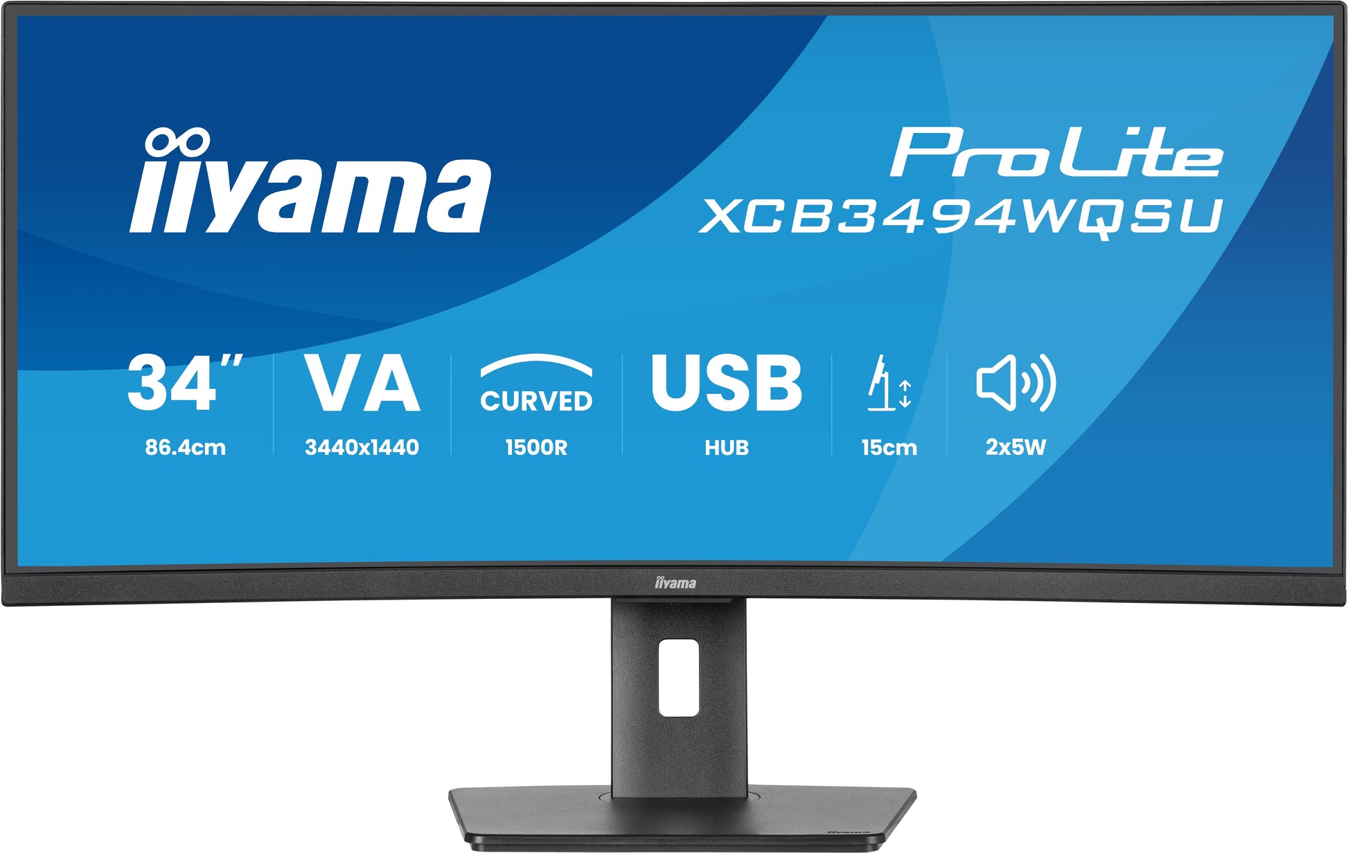 iiyama XCB3494WQSU-B1 – Monitor, 34", 3440 × 1440, 120 Hz, 350 cd/m²