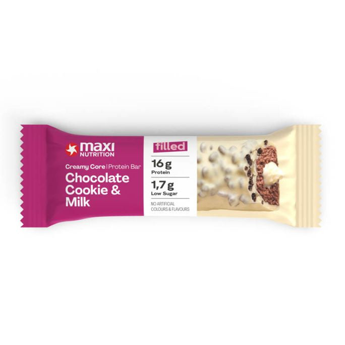 Maxi Nutrition Creamy Core Protein-Riegel – Chocolate Cookie & Milk – 12 × 45 g