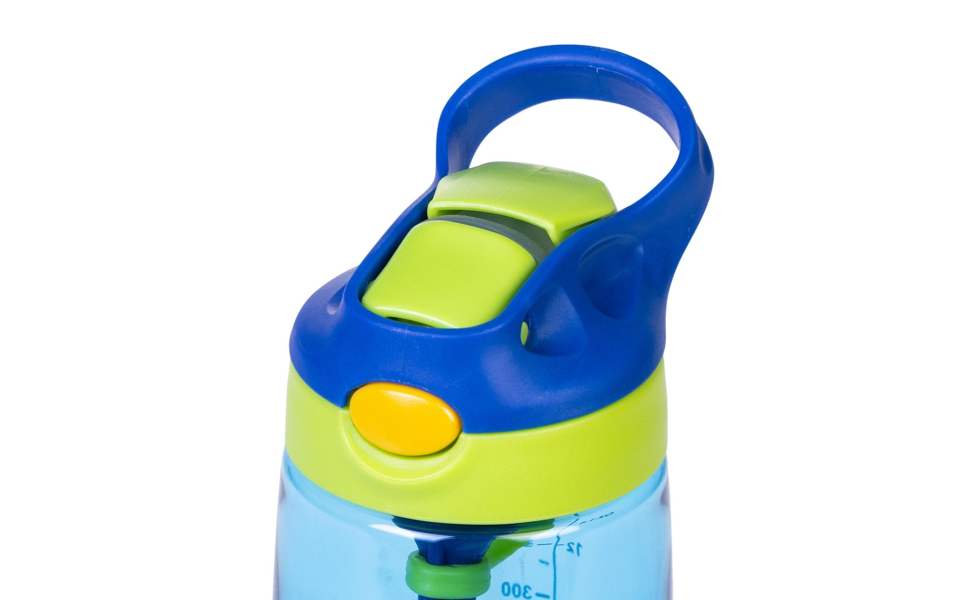 KOOR Kindertrinkflasche 450 ml – Druckknopfdeckel, Polypropylen (PP), Blau