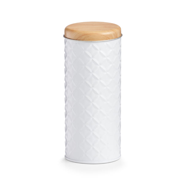 Zeller Present Vorratsdose 680 ml, Ø 7,5 × 18 cm, Metall, Weiss