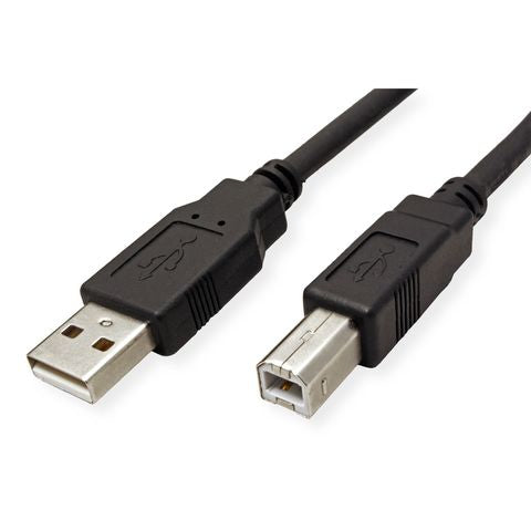 ROLINE GREEN USB-A auf USB-B Kabel – USB 2.0 (480 Mbit/s) – 1,8 m – Schwarz – für Drucker