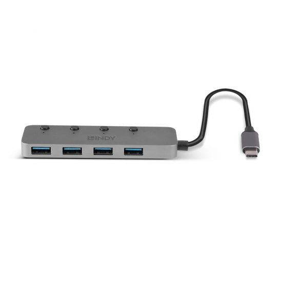 Lindy 43383 USB-Hub – USB-C, 4× USB-A