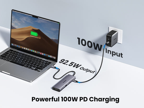 Ugreen 15601 Multiport-Adapter – USB-C, 1× HDMI, 1× VGA, 3× USB-A, 100 W PD, SD/microSD, 3,5 mm Audio