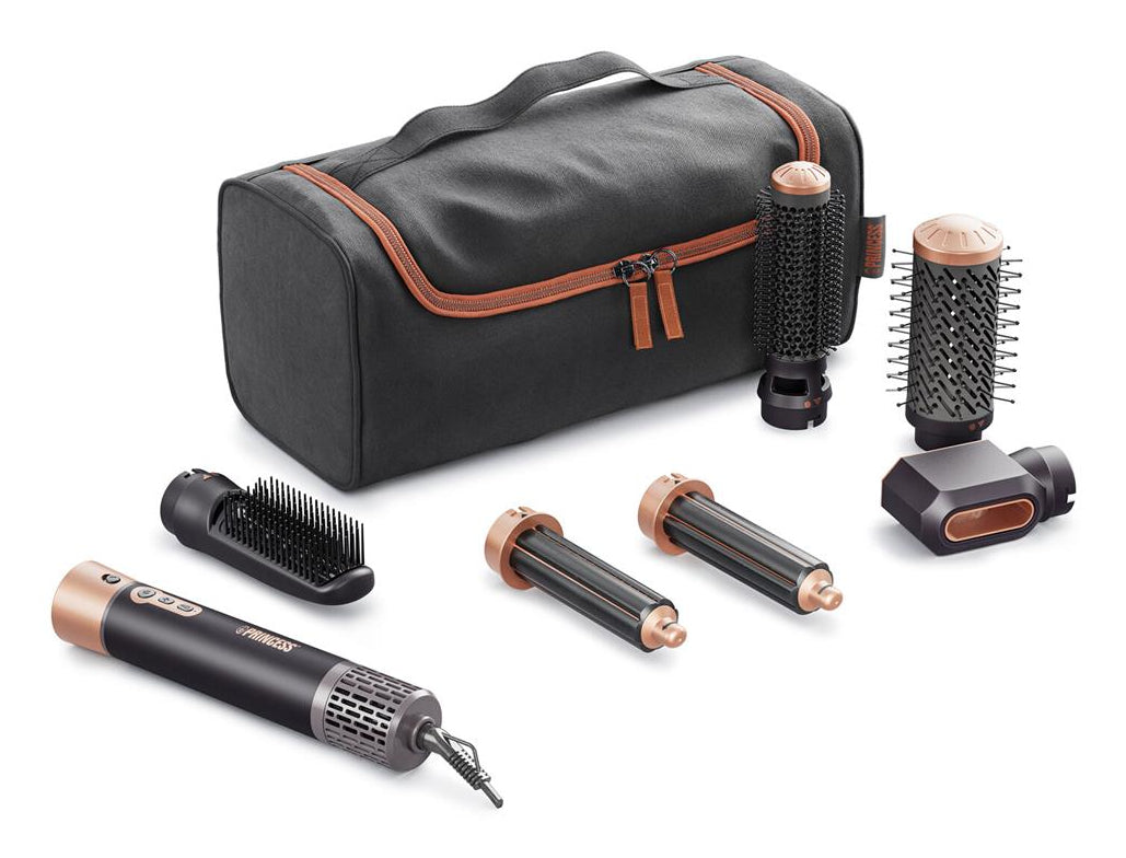 Princess Haar-Styling-Set Airstyler Plus – 6-in-1, Ionentechnologie, 1000 W – 1,8 m Kabel – Schwarz