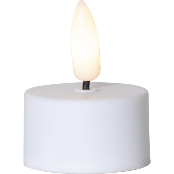 Star Trading LED-Teelicht Flamme – 2er Pack, 3,8 cm, Warmweiss, Timer