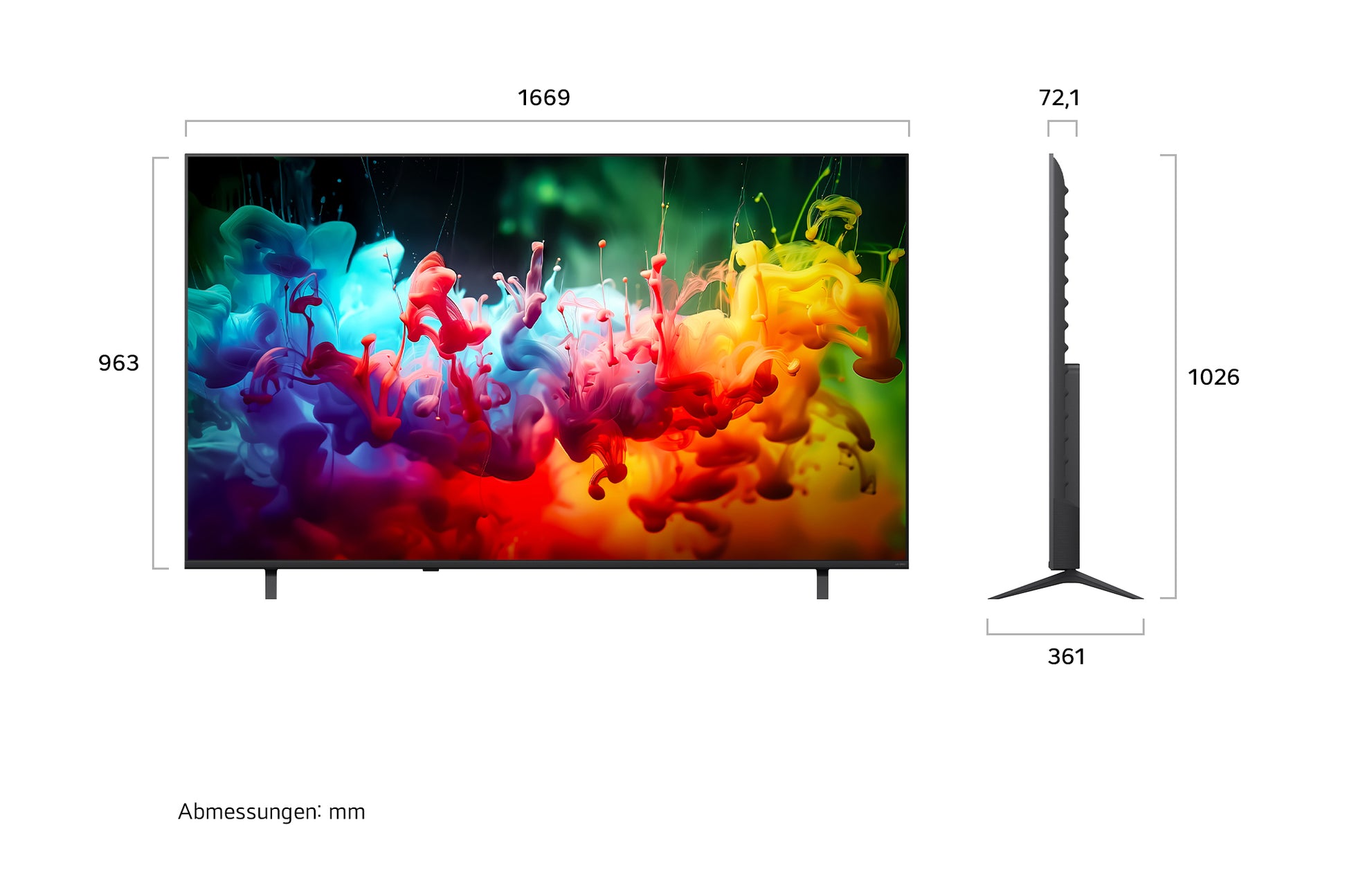 LG 75QNED7EB3A – 75" TV – 4K UHD – QNED (Mini-LED) – webOS 26 – 60 Hz – HDR10, HLG