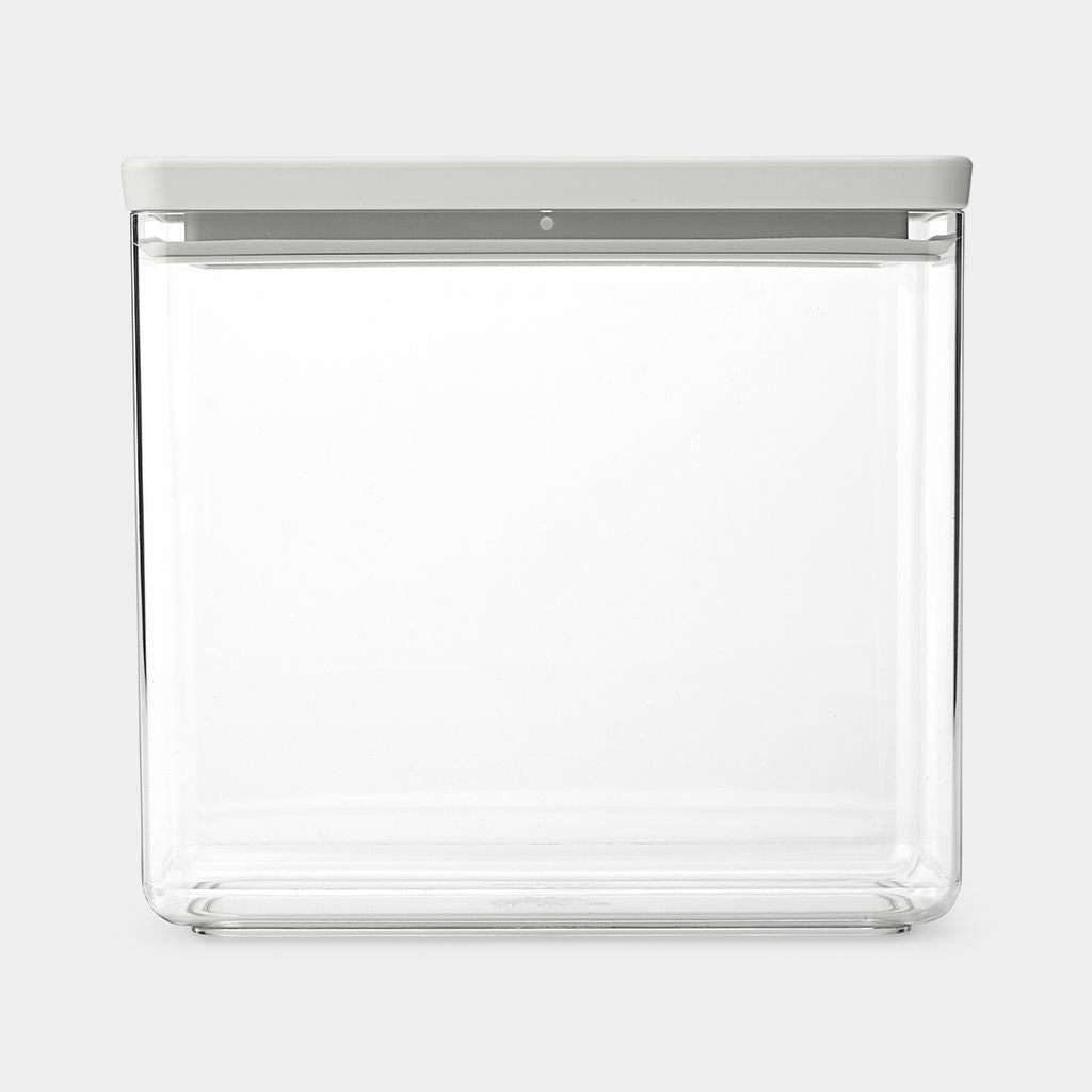 Brabantia Vorratsdose 3,5 L, 22,1 × 11,1 × 20,1 cm, Kunststoff, Transparent/Hellgrau