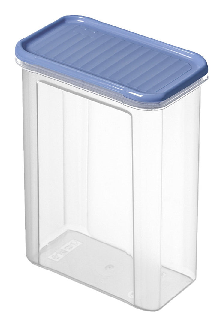 Rotho Vorratsdose 1,5 l, 9 × 16,5 × 19,5 cm, Polypropylen (PP), transparent/blau