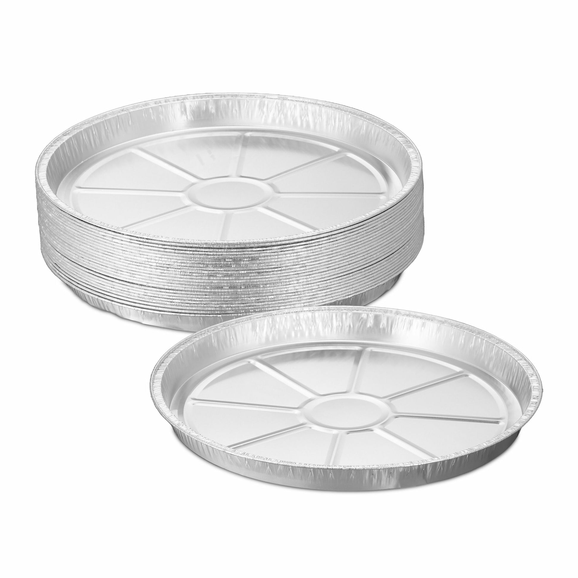 Relaxdays Muffinförmchen Ø 27,5 × 3 cm, 25 Stk., Aluminium, Silber