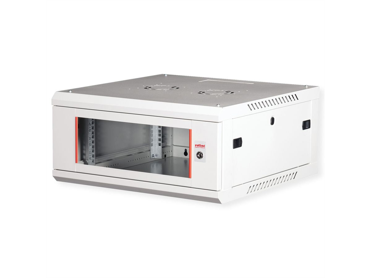 ROLINE Basic Plus – 19" Wandverteiler 4U, IP20, abschliessbar, 600 × 600 × 290 mm, lichtgrau, Stahl