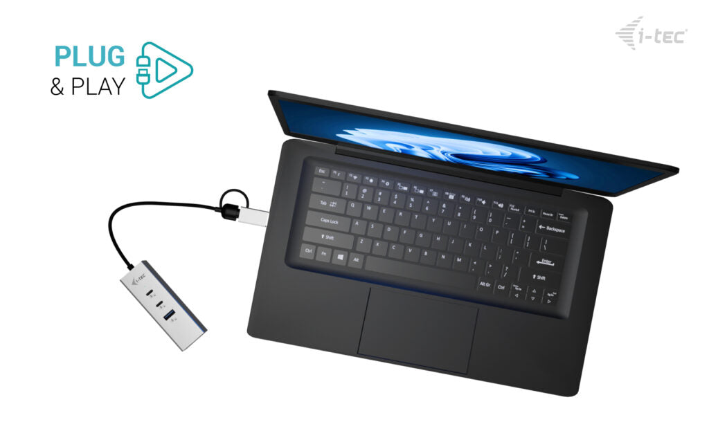i-tec USB-Hub – USB-C/USB-A, 2× USB-C, 1× USB-A, 2.5GbE, für Windows/Mac/ChromeOS