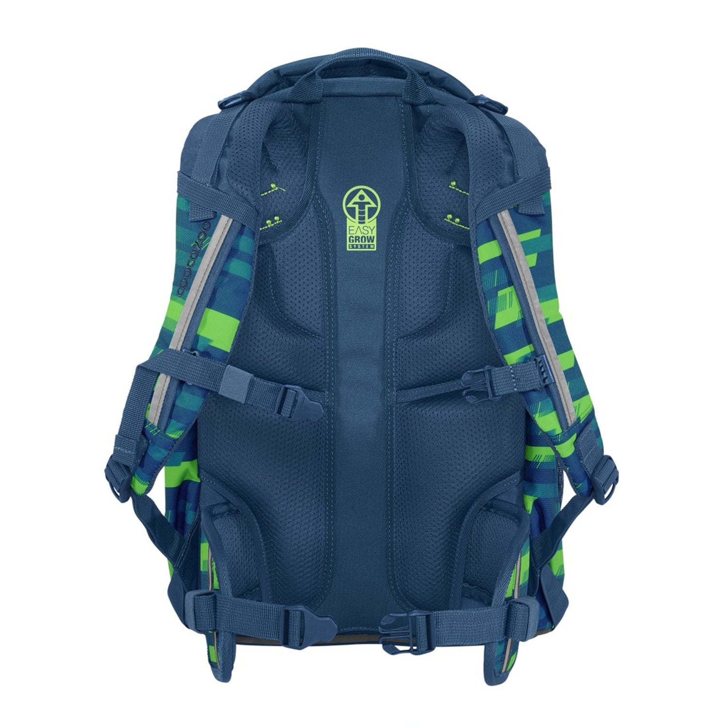 Coocazoo Rucksack Mate – Limetten-Streifen – 30 l (B 30,0 × H 44,0 × T 23,0 cm) – recycelter Bestandteil