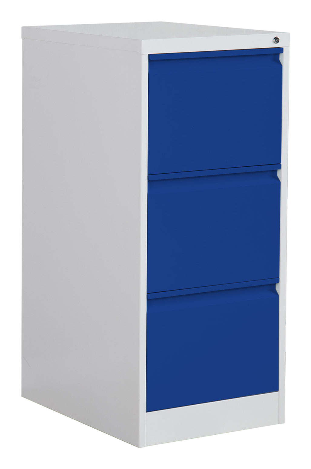 Phoenix Safe Co. FC1003GBK – Aktenschrank, 3 Schubladen, abschliessbar, Stahl, 450 × 620 × 1025 mm, Grau/Blau