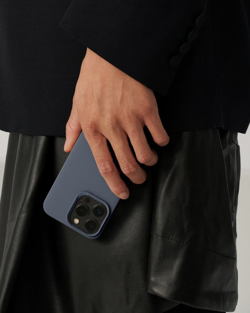 Nudient Backcover – für Apple iPhone 15 Pro Max, MagSafe, Kunststoff, Midwinter Blue, kratzresistent