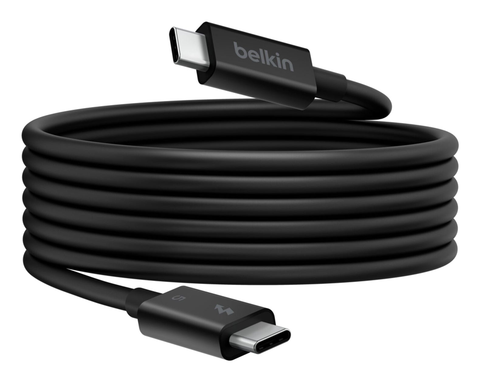 Belkin Thunderbolt 5 Kabel – 1 m, 120 Gbit/s, 240 W, rund, schwarz