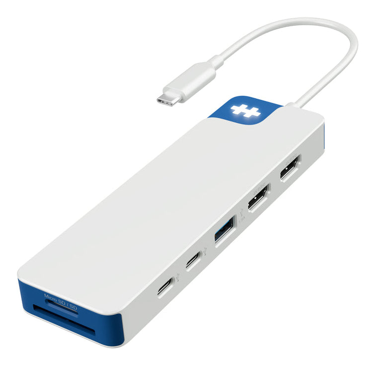 Targus HyperDrive Flex Multiport-Adapter – USB-C, 1× HDMI, 5× USB-A, 100 W PD, microSD, für Windows/Mac