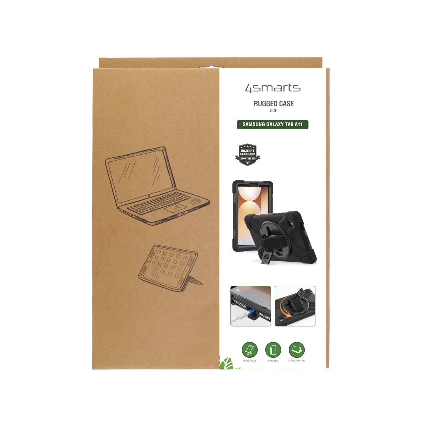 4smarts Tablet-Hülle für Galaxy Tab A11 8,7" – Schwarz