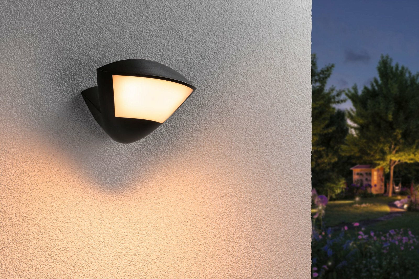 Paulmann Aussenwandleuchte – IP44 – Netzbetrieb – für ZigBee 3.0 – mit Bewegungsmelder – Anthrazit, Aluminium