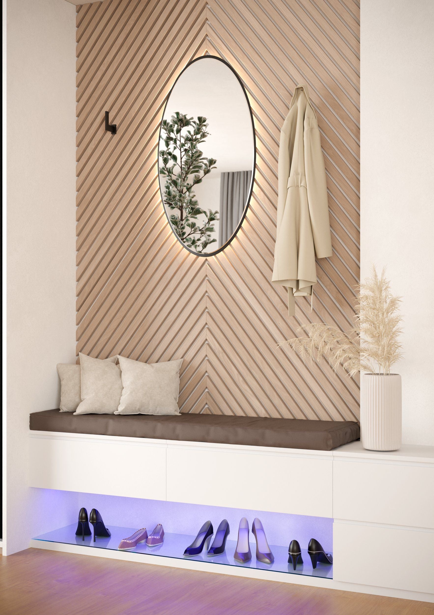 EGLO LED-Streifen Neon Stripe Z – 3 m, 2400 lm, 20 W, RGB, 3000–6500 K, dimmbar, für Alexa/Google, weiss