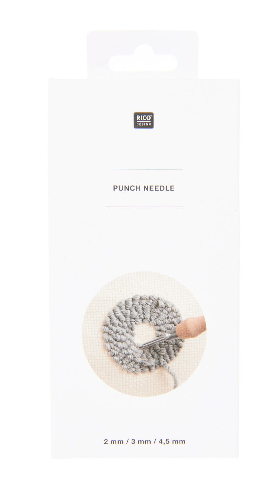 Rico Design Punch Needle-Set – 2/3/4,5 mm, 6-teilig, Holz, für Handnähen
