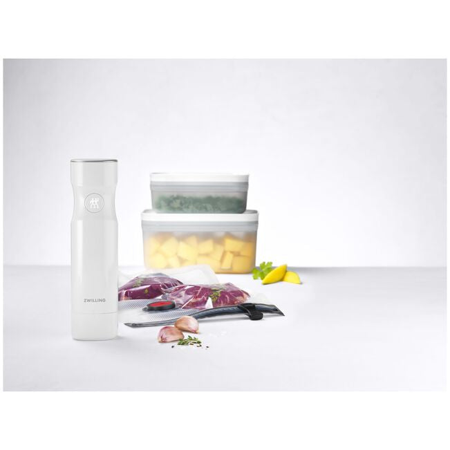 ZWILLING Vakuum-Starterset (Behälter) – 900 ml, 7 Stk., Transparent/Weiss