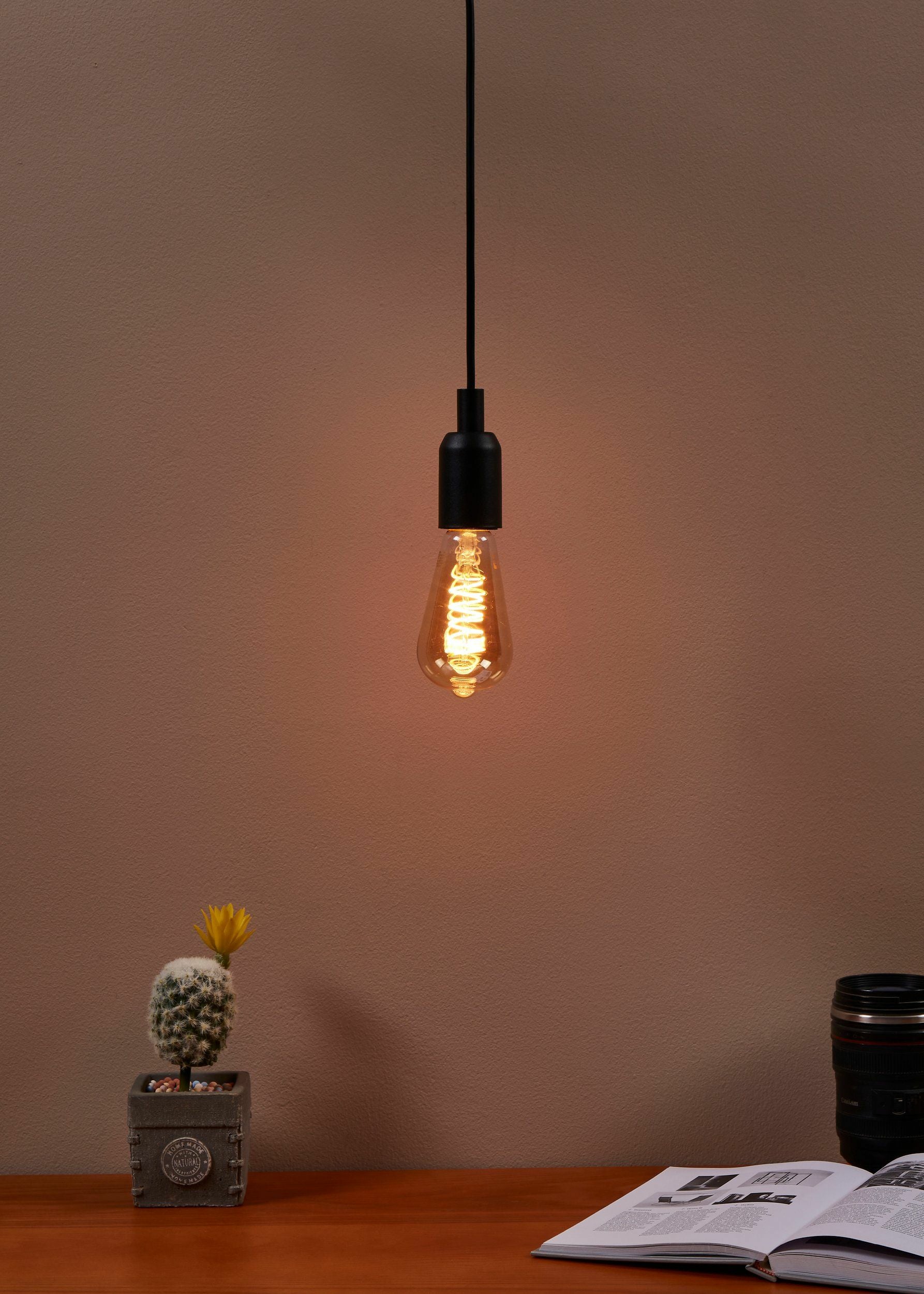 EGLO LED-Leuchtmittel E27 ST64 – Warmweiss 2000 K, 245 lm, 4 W – IP20 – 1 Stk., Glas