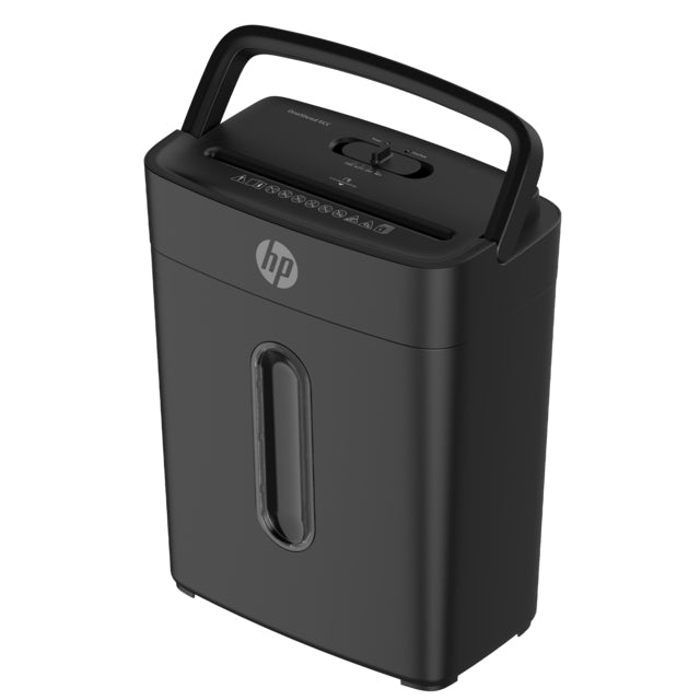 HP One Shredder 6CC Aktenvernichter – Partikelschnitt, P-4, 5 × 14 mm, 6 Blatt, 14 l, Kreditkarten
