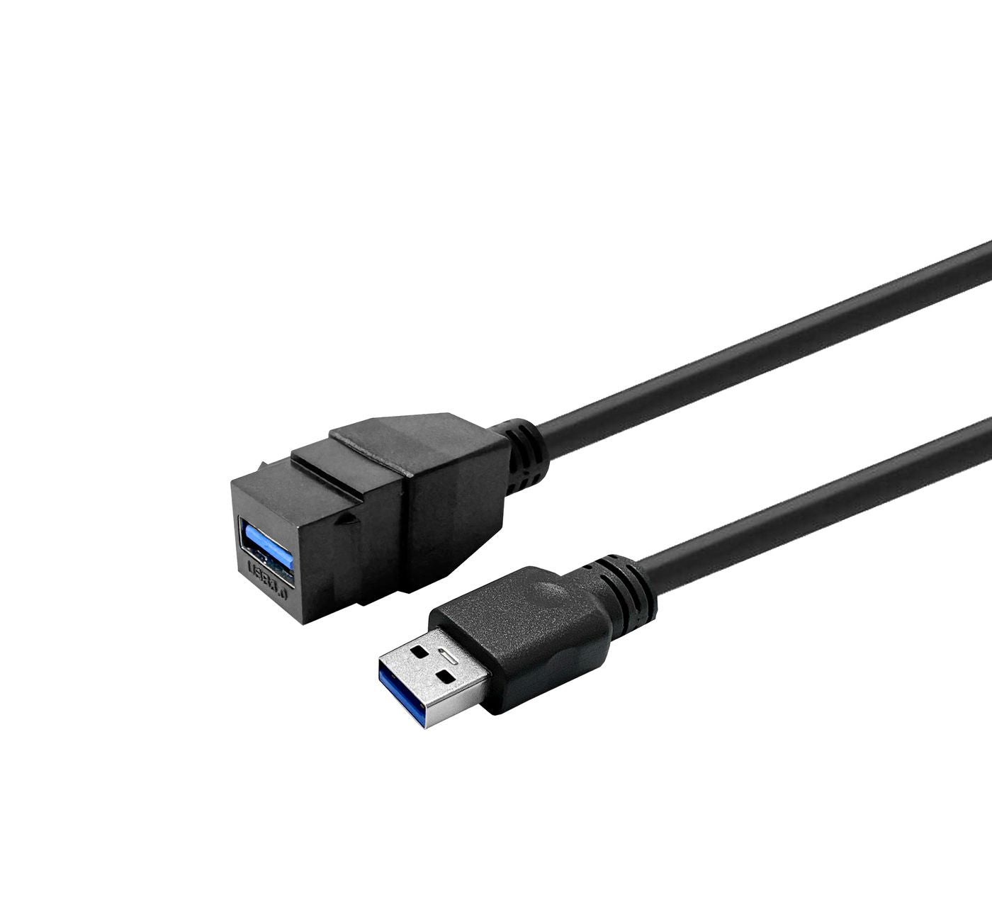 Vivolink PROKEYUSB3AFM5B Keystone-Adapter USB-A Buchse zu USB-A Stecker – USB 3.2 Gen 1 (5 Gbit/s), Schwarz