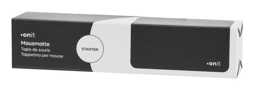 ONIT Starter – Mauspad – 230 × 200 mm, Gummi, Textil, Schwarz, Anti-Rutsch-Basis