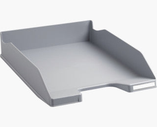 Exacompta COMBO MIDI – Briefkorb für A4, hoch, Polystyrol (PS), steingrau, 347 × 65 × 255 mm
