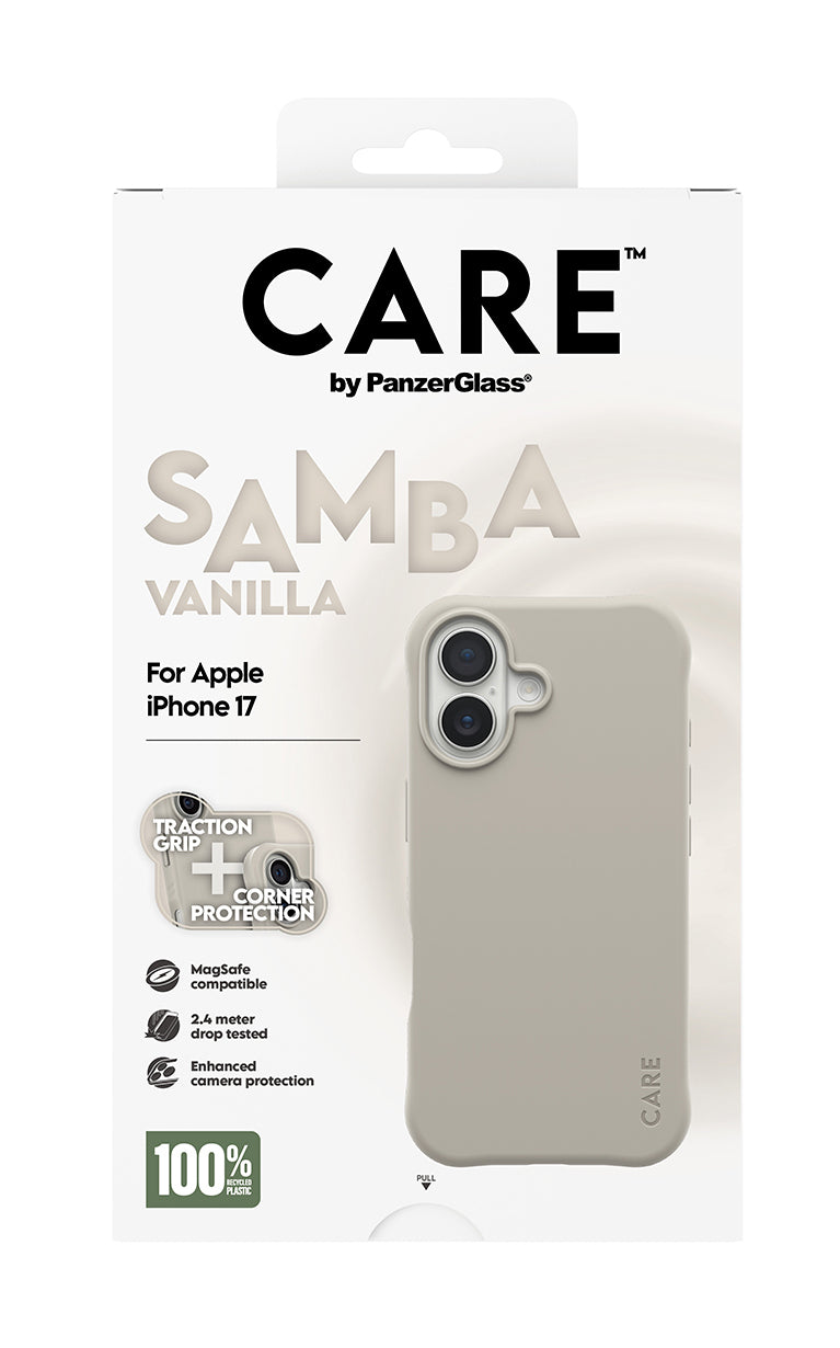 PanzerGlass Backcover CARE Samba – für Apple iPhone 17 – Beige – TPU – MagSafe-kompatibel