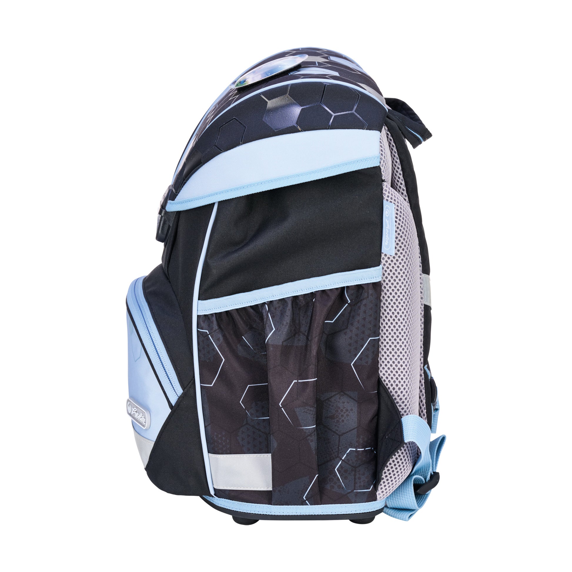 Herlitz UltraLight XL Plus – Schulrucksack-Set 4-teilig, Fussball, 22 l, 32×39×25 cm, mit Brustgurt